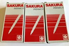  XSDK05 Sakura Pigma Micron Colour Pigment Fineliners 0.5mm Blk,/Rose,/Orange 