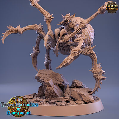 Goblin Raoul on Spider, D&D Wargames Fantasy Mounted Goblin Fighter Miniatur