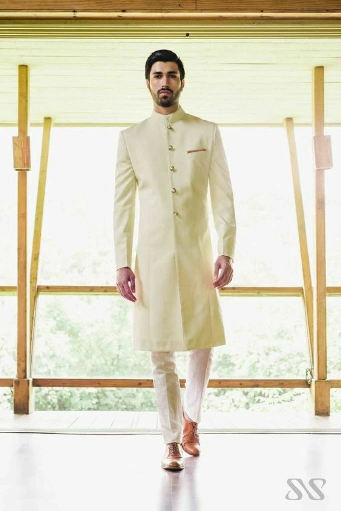 Mens New Wedding Jacket Sherwani Suit Formal Party Wear Style Jodhpurs Long  Coat | eBay