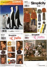 CHOICE: UNCUT Simplicity Sewing Patterns Dolls Crafts Child Costume