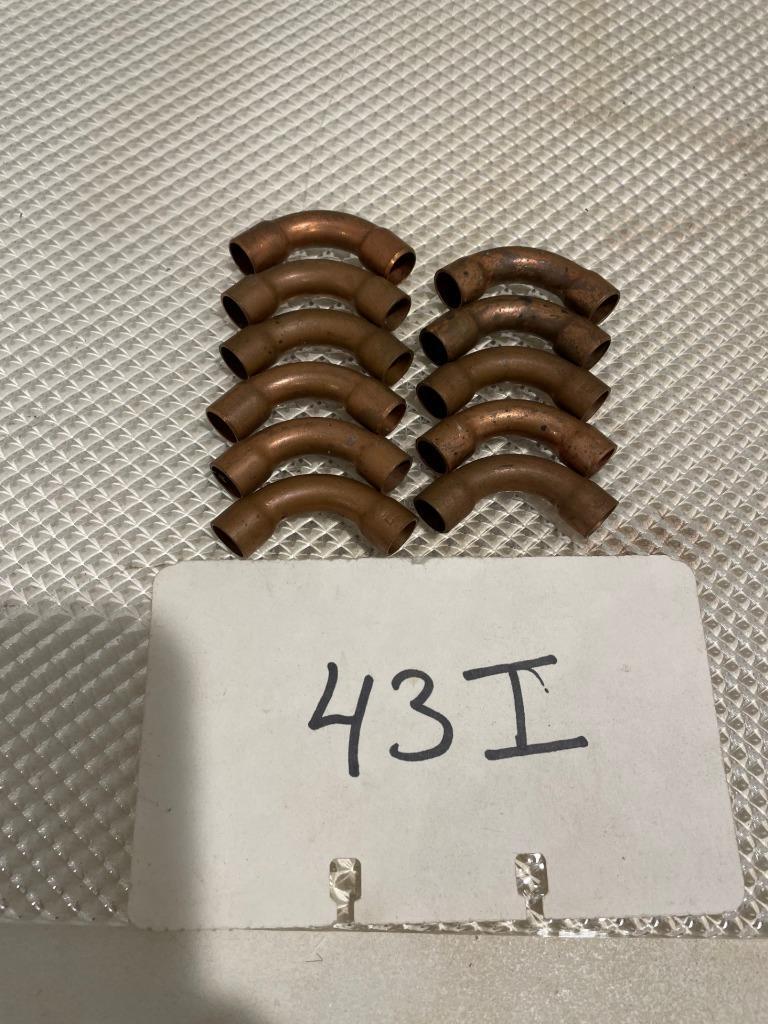 ONE NEW LOT OF 11 3/8" COPPER FITTINGS LONG RADIUS ELBOW
