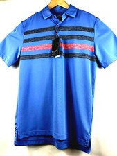 Callaway Shirt Mens Small Opti-Dri Marina Blue Stripe SS Golf Polo 70 NEW