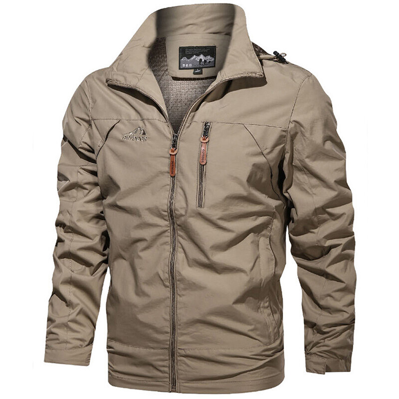 Mens Waterproof Soft Shell Outdoor Jacket Windbreaker Lightweight