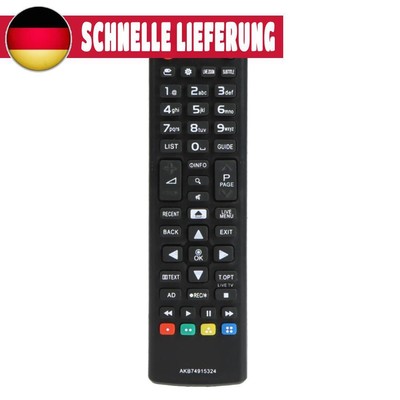 433MHz ABS Plastic Replacement Black Smart TV Remote Control for LG AKB74915324