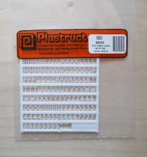 3/16" Plastic Letters/Numbers (160pc) LAYOUT DIORAMA HOBBY PLASTRUCT 96003