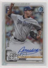 2020 Bowman Chrome Rookie Auto Refractor 207/499 Andres Munoz #CRA-AM Auto 0cx3