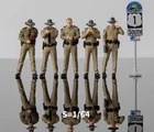 1:64 Painted Figure Model Miniature Resin Diorama Sand Policeman Police Officers