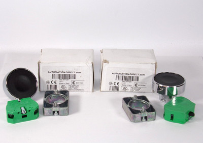 Automation Direct GCX1120 Black Pushbutton, Momentary, IP65, 22mm (Set of 2)