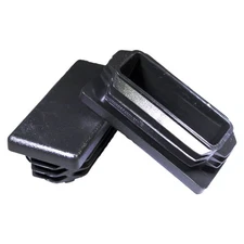 1 x 2" Inch Rectangle Plastic Plug Insert (20 Pack), Black End Cap for Metal ...