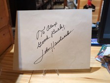 John Havlicek Autographed Boston Celtics Cut Signature HOF Ohio State Auto Rare