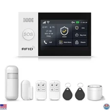Advanced Wireless Home Security System - 4G Alerts, Tuya App, Motion Sensors,