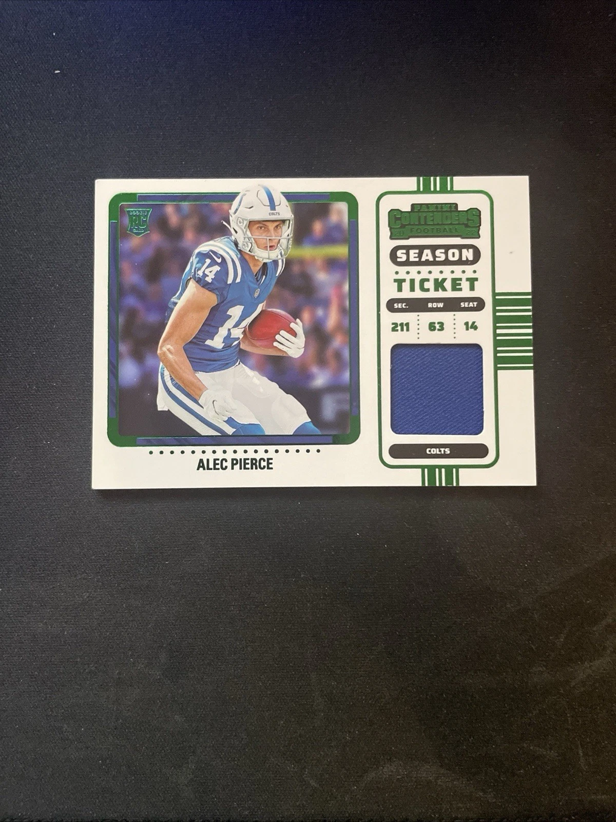Alec Pierce Panini Contenders Rookie Ticket Swatches #API Variation
