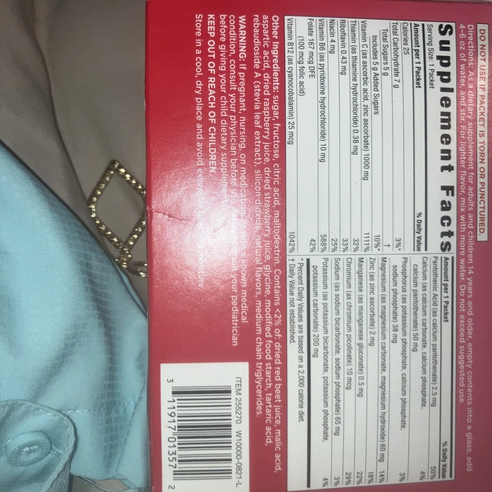 Walgreens Vitamin C Powder 1,000 Mg Kiwi Strawberry 30 Pk Exp. 9/2026 - Image 2 of 2