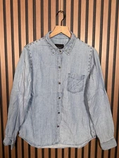 Rails Jean Shirt Medium Blu Long Sleeve Ingrid Vintage Chambray Button Bead Trim