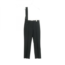 BURBERRY Wool Pants Black 8046323 Preowned Size 74 Waist 77 Inseam