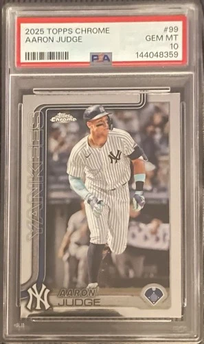 Aaron Judge 2025 Topps Chrome PSA 10. New York Yankees All-Star OF! Future HOF!