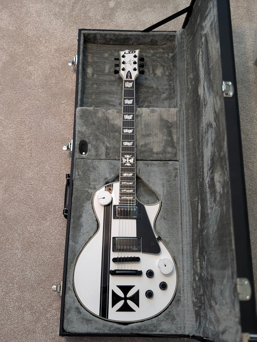 ギター ESP LTD Iron cross ESP LTD James Hetfield Iron Cross Electric Guitar Snow White