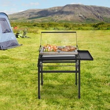 Charcoal Flip Grill for Outdoor Camping Portable  Barbecue Charcoal BBQ Grill US