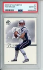 2002 SP Authentic, Tom Brady, #1, PSA 10 GEM MINT