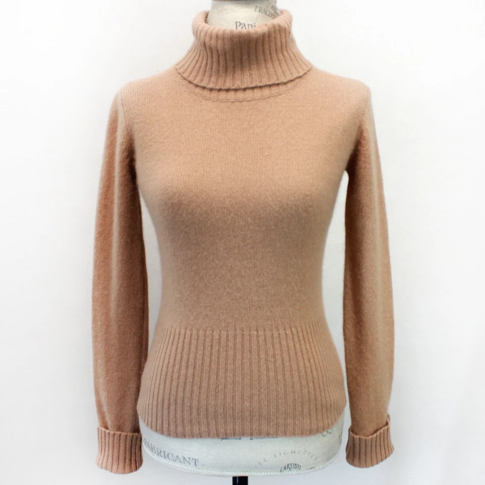 Suéter Suéter BCBG MaxAzria Vintage Beige Tejido Lana de Cordero Preppy Acogedor XS Foto 2 de 4