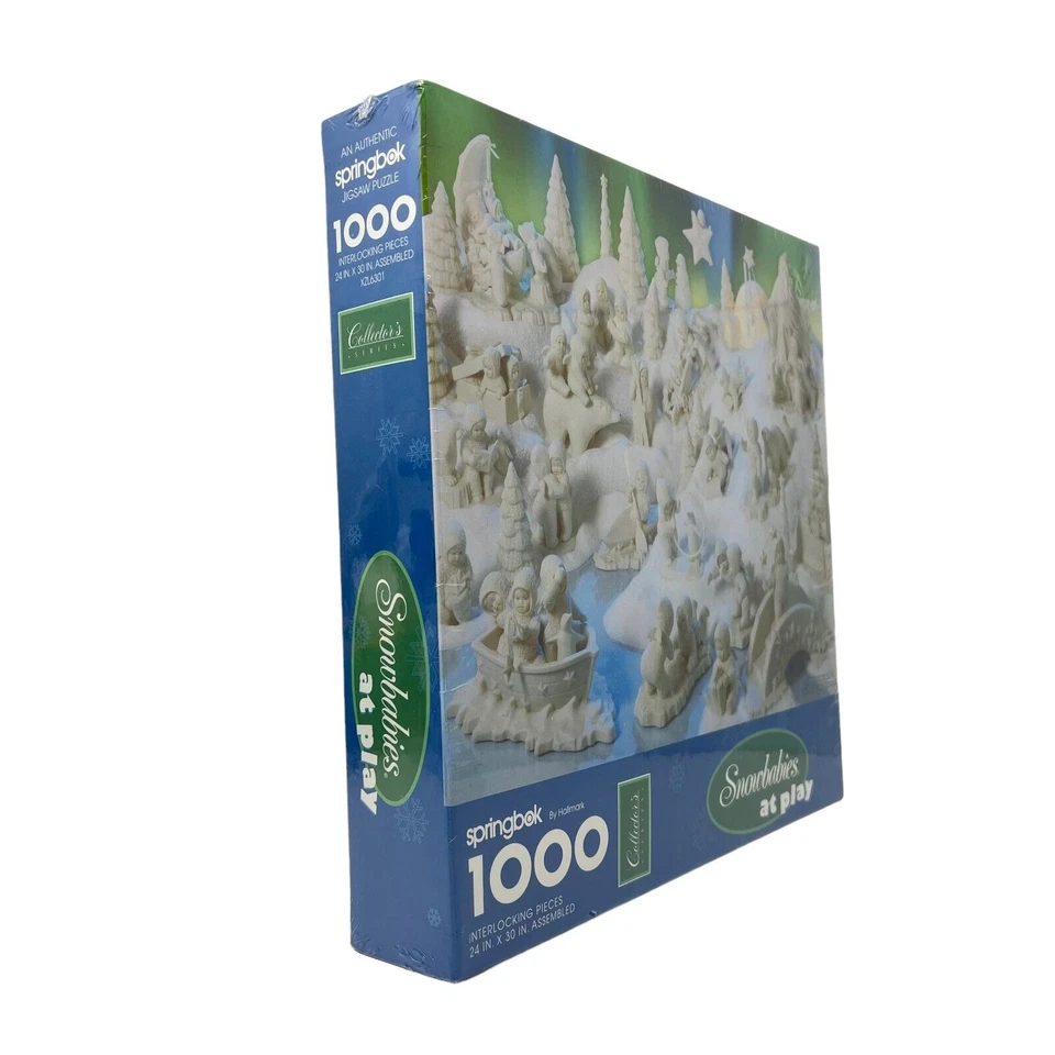 Springbok Hallmark Snowbabies At Play 1000 Piezas Puzzle 24" x 30" Nuevo en Caja Sellado Foto 2 de 4