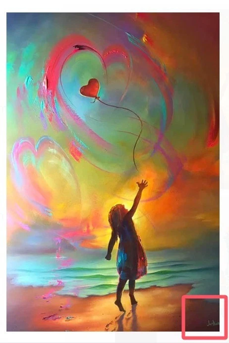 COLEÇÃO DE 5 ESTAMPAS DE AMOR ASSINADAS À MÃO POR JIM WARREN - CORAÇÕES, BALÕES, CRIANÇAS, MAIS - Imagem 4 de 4