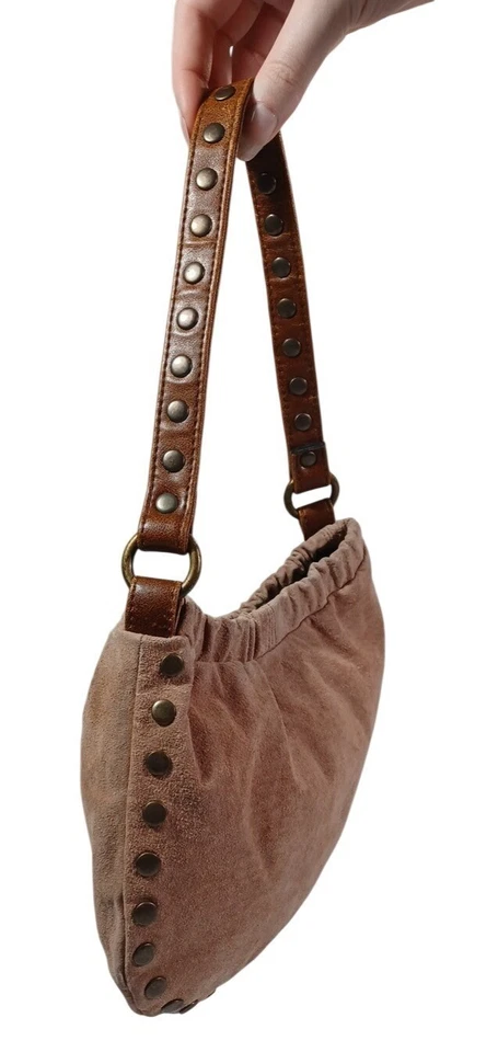 Limited Too Y2K Gamuza Tachonado Tostado Micro Mini Bolso de Hombro Boho Soho Niña Años 90 70 Foto 4 de 4