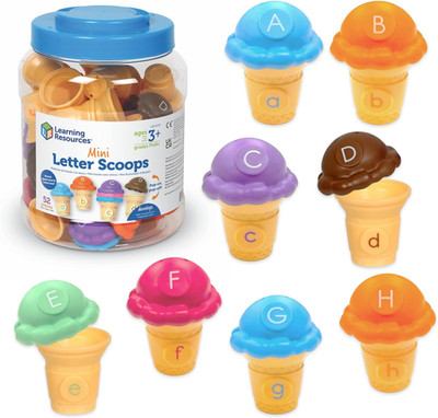 Learning Resources Mini Letter Scoops - Letter Recognition, ABC Color Matching G