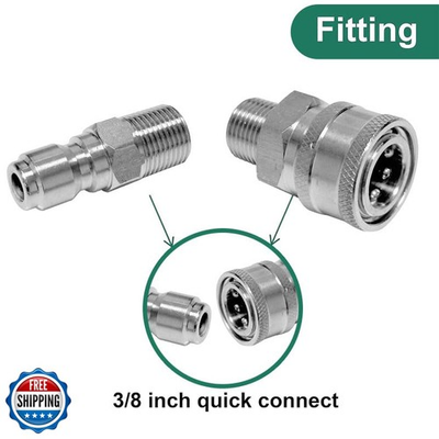 #ad #ad 3 8 quick connect fittings，Pressure washer quick connect kit，Quick connect ho... $34.99