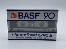 BASF CHROMDIOXID II 90 BLANK CASSETTE TAPE (SEALED) 2 x 45 Min Vintage NOS