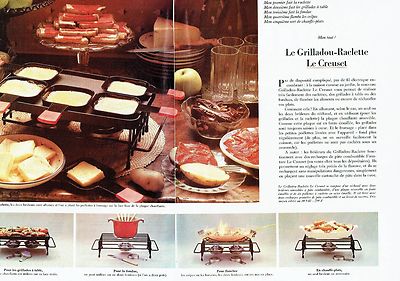 WERBUNG WERBUNG 0217 1981 Grilladou-Raclette Le Creuset (2 Seiten)