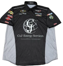 XL Nascar C & J Energy Services Pit Crew Shirt Fas Lane Racing Race Used
