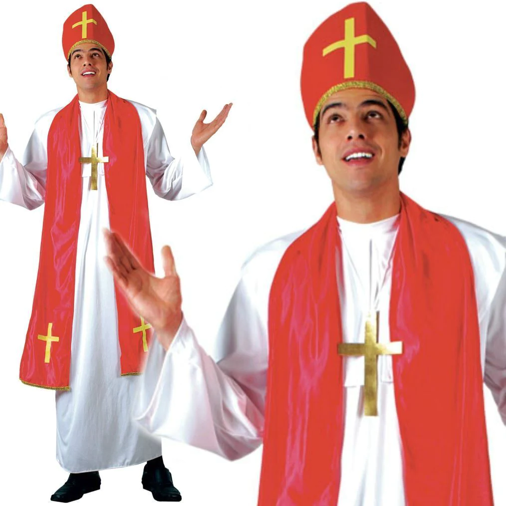 Vestito Carnevale Papa Francesco Costume Uomo Costume Da Papa