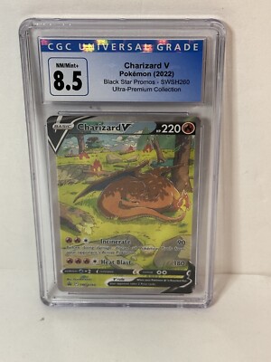 Pokémon 2022 Charizard V Black Star Promos CGC 8.5 SWSH260