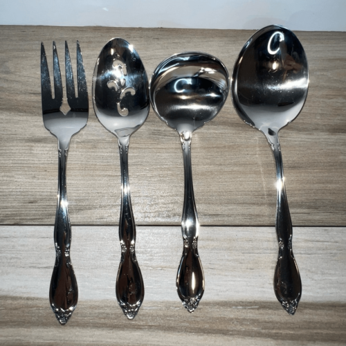 Oneida Community CHATELAINE Stainless Serving Fork Spoons Ladel Flatware Lot 4