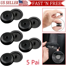 5 Pair Car Seat Belt Stopper Spacing Limit Buckle Clip Stop Button Retainer US