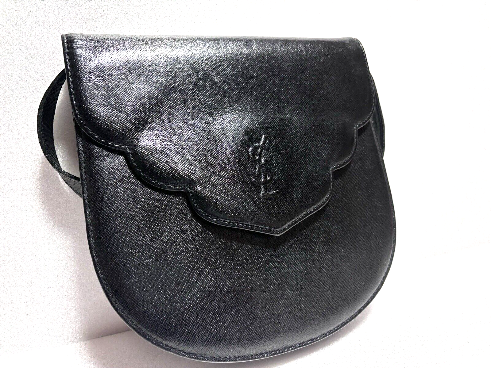 Borsa a tracolla Yves Saint Laurent vintage YSL in pelle nera autentica