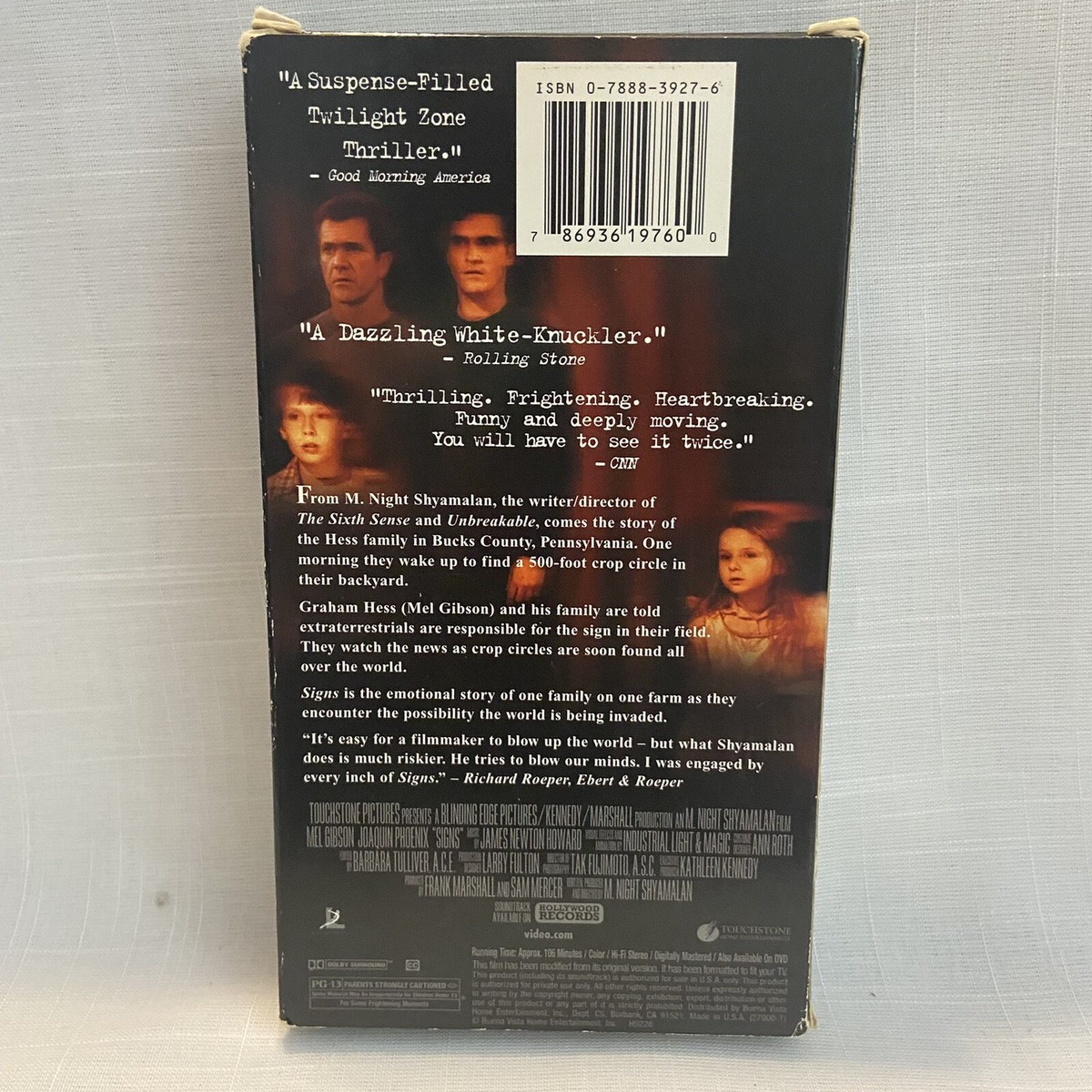Signs VHS Mel Gibson M. Night Shyamalan 786936197600| eBay