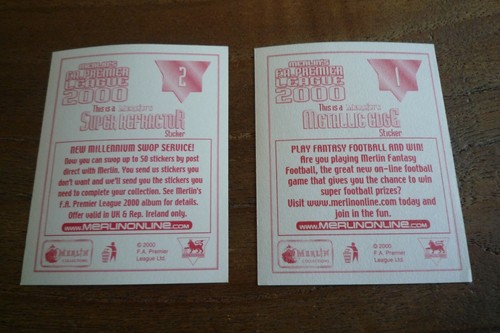 Merlin Premier League 2000 Football Stickers no's 1-200 - VGC Pick Your Stickers - Picture 5 of 24