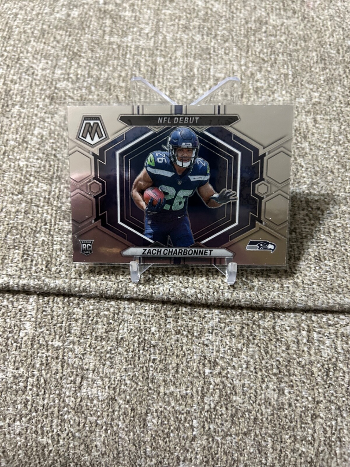 2023 Panini Mosaic Football NFL Debut #ND-11 Zach Charbonnet ROOKIE CARD RC