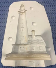 VINTAGE Ceramic Slip Mold Byron Molds Large Lighthouse Mold Nautical Themed