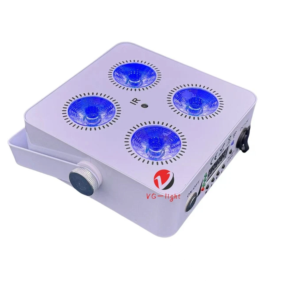 10PC 4x18W RGBWA+UV 6in1 DMX Wireless Battery LED Uplight Par Light for Wedding - Image 4 of 4