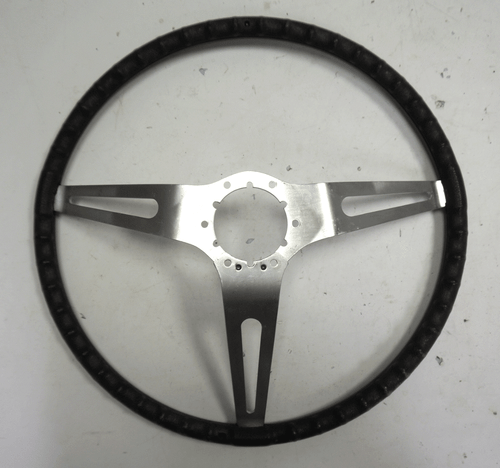 1969-1975 Chevy Corvette C3 Steering Wheel Used Black W/Stainless Spokes Nice - Picture 7 of 7