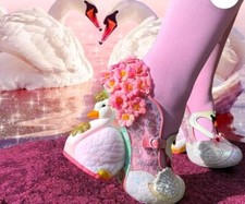 Irregular Choice Pedalo Date Swan Peach BNWOB Rare Uk5/38 &uk6 