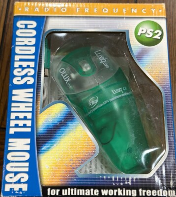 PS2 Cordless Mouse Pharmaceutical Drug Rep Collectors 433 Microsoft OLUX LUXIQ