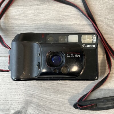 Canon Sure Shot Supreme Point & Shoot Kamera - ungetestet schwarz Kleinbildfilm Vintage