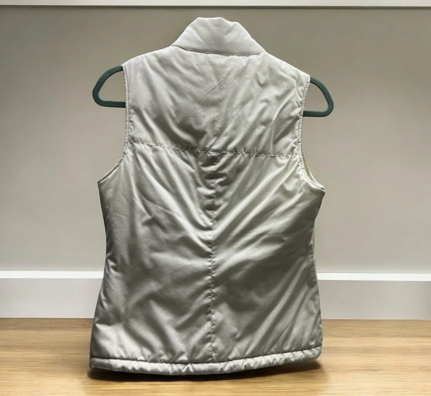 Chaleco deportivo Lacoste para mujer 36 pequeño marfil cremallera completa chaqueta bolsillos acolchados golf Foto 2 de 4