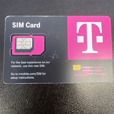 Preloaded T-Mobile SIM Card with Prepaid Plan $40 10GB 5G / 4G LTE  30 Days 