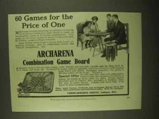 1909 Carrom-Archarena Combination Game Board Ad