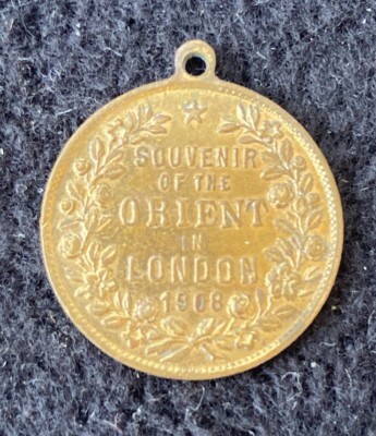 Souvenir Of The Orient Express In London 1908 Münzanhänger Vintage RAR